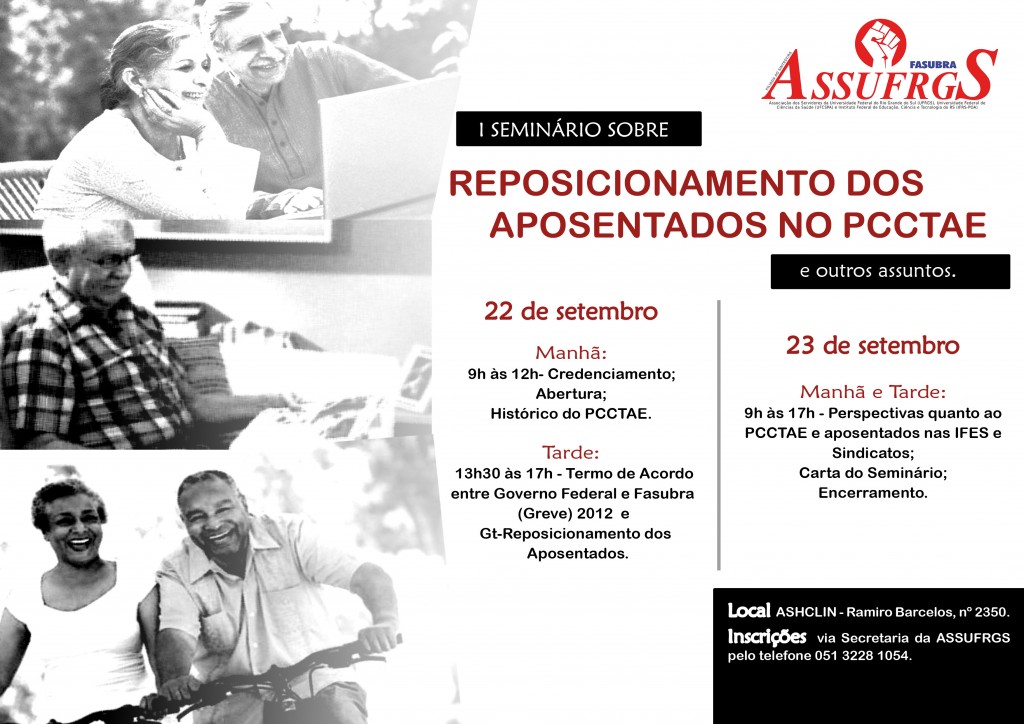 cartaz aposentados seminario pcctae SITE